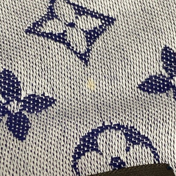 LOUIS VUITTON Shawl Monogram Denim Blue - Scarf Silk Wool 525-080125 - Picture 4 of 8
